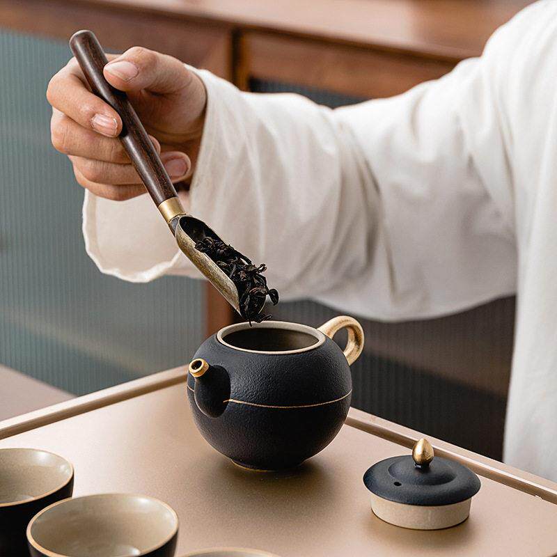 新款直销黑陶便携式旅行功夫茶具礼盒套装茶盘收纳商务伴手礼品便