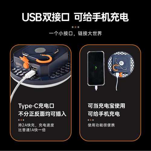 新款直销户外露营灯长续航帐篷灯挂式摆摊夜市应急吊灯充电led多