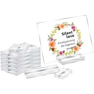 新款直销跨境亚克力卡槽夹卡片底座支架婚礼派对数字桌号牌固定托