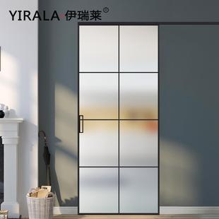 新款直销窄边三联动移门推拉门厨房阳台客厅极窄玻璃移门推拉门