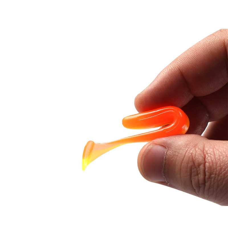 新款直销双色软饵T尾软鱼 鳜鱼翘嘴等亚饵仿生饵 5.5cm7cm9cm软铒