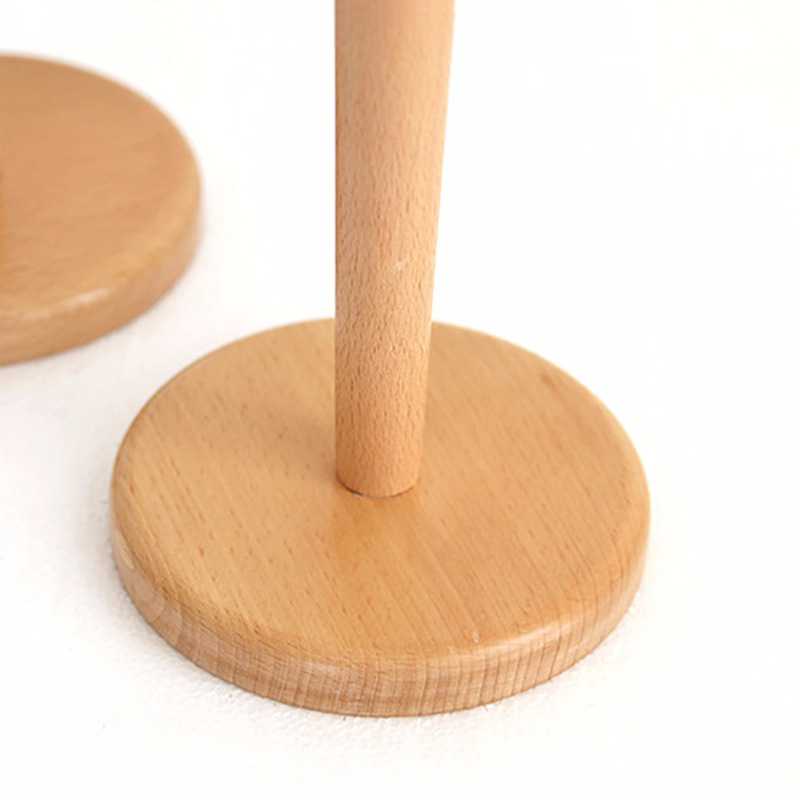 新款直销外贸家居用品厨房收纳榉木清漆款厨房纸巾架