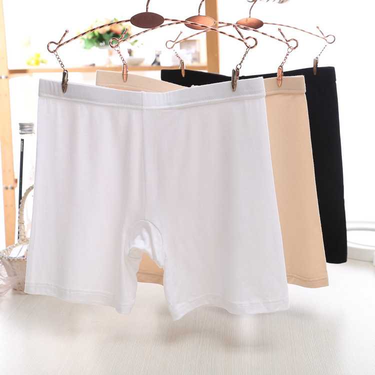 新款直销女士安全裤末代尔面料70-150斤特大蕾丝花边大码防走光三