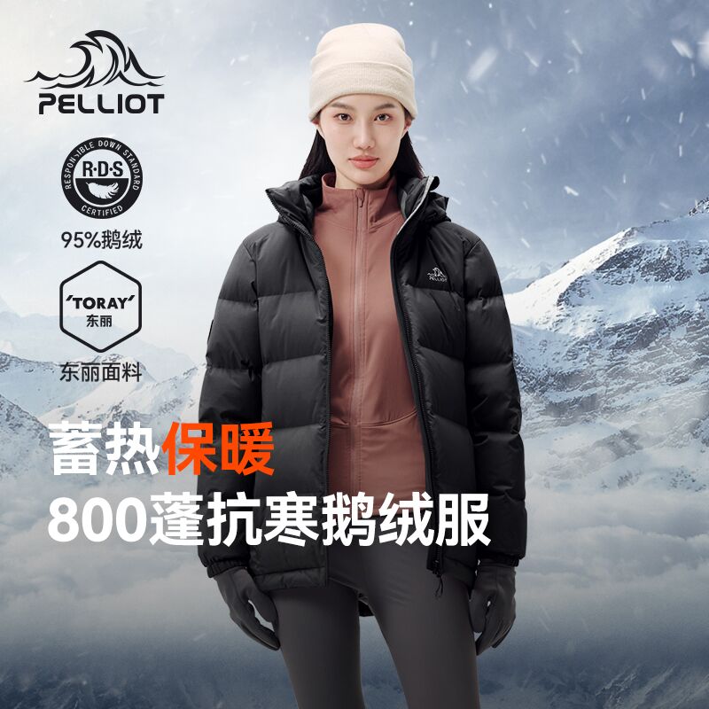 户外加厚抗寒800蓬羽绒服女