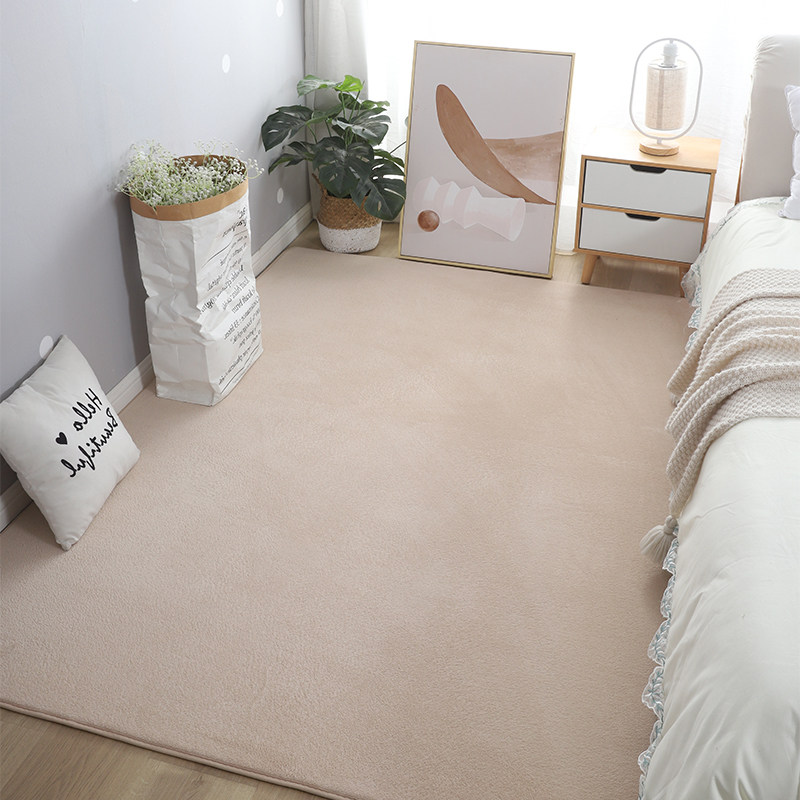短毛地毯卧室床边毯ins少女房间满铺打地铺睡垫儿童爬行地垫全铺