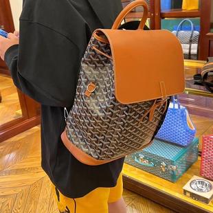 日本直邮Goyard 情侣款 戈雅Alpin老花满印书包背包双肩包男女同款