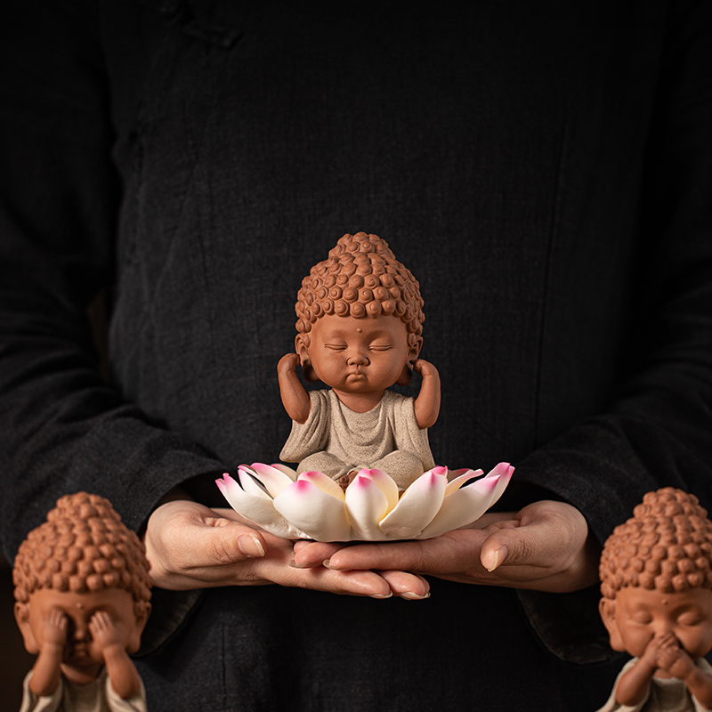 憨匠先生个性萌宠宝宝佛陶瓷摆件