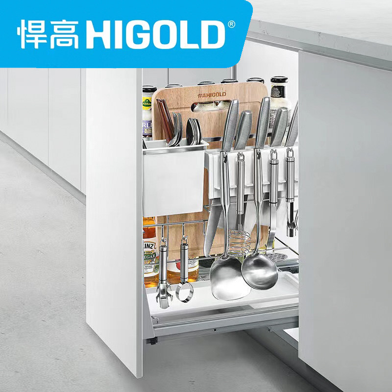 悍高黑钻双层抽屉式阻尼调味篮