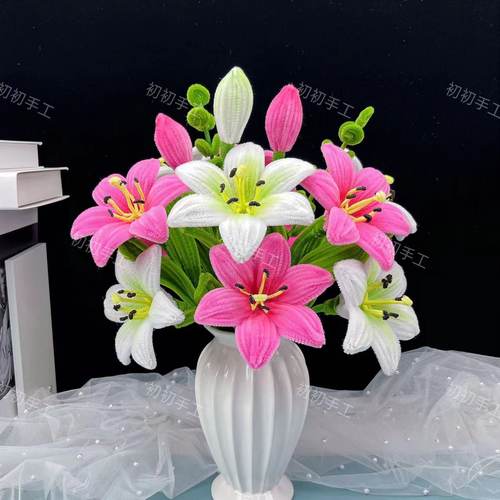 升级款百合花材料包呦呦虎扭扭棒加密扭扭棒手工DIY儿童玩具批发