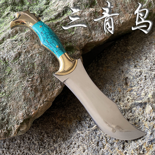 英吉沙现货不锈钢材质锋利手把肉小刀手柄握感舒适野外露营果蔬刀