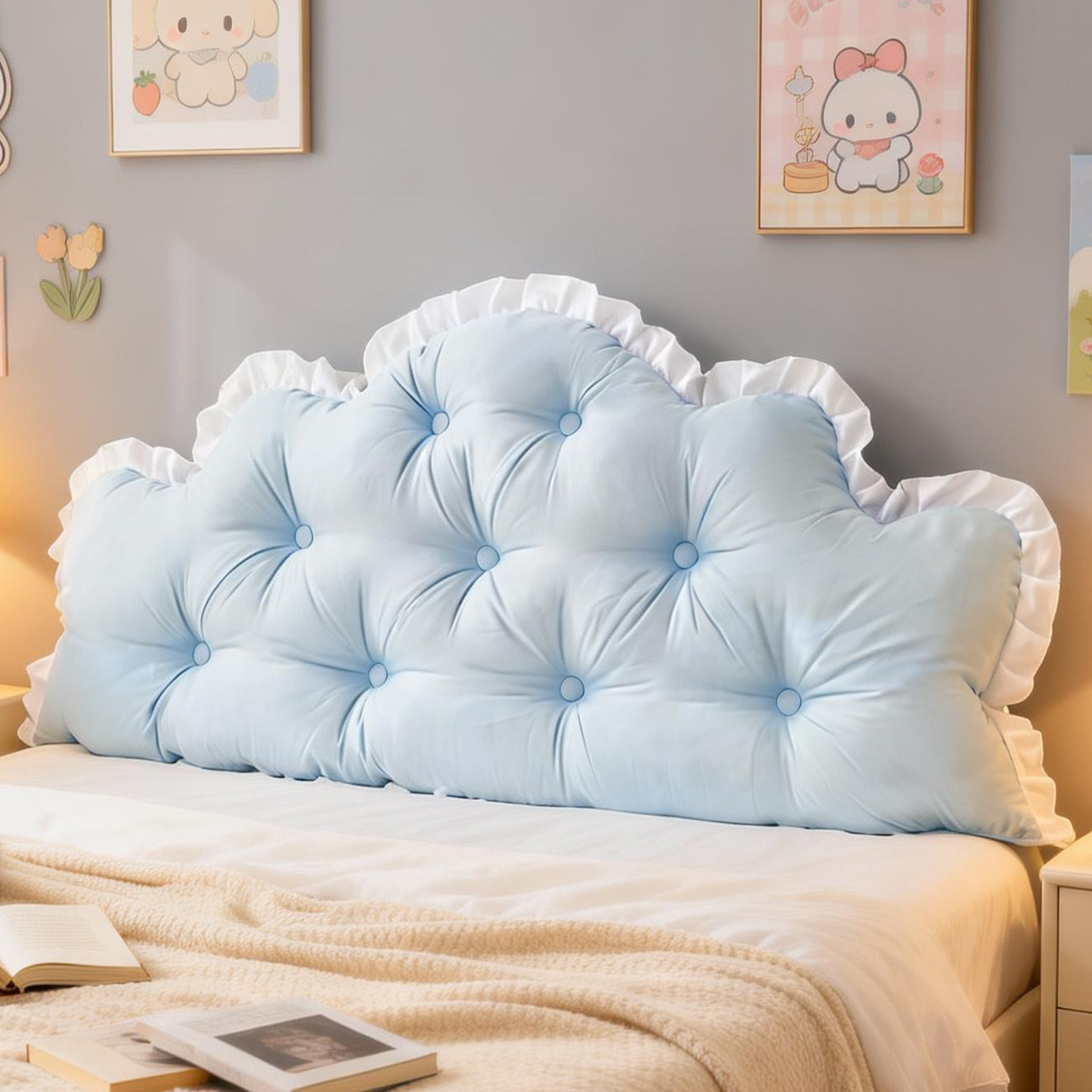 时尚床头靠枕卧室床上靠垫出租屋榻榻米靠背防撞飘窗软包可拆洗,居家布艺,床头靠垫,淘宝优惠券,粉丝福利购,淘宝优惠卷