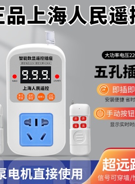 220v远程遥控10A插座水泵电机16A空调热水器远程倒计时遥控开关