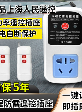 220V家用水泵电机远程遥控插座智能遥控器电源控制开关即插即用