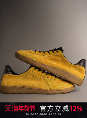 NEXT IMPULSIVE设计halo黄色德训鞋男女同款高级感时尚休闲鞋子