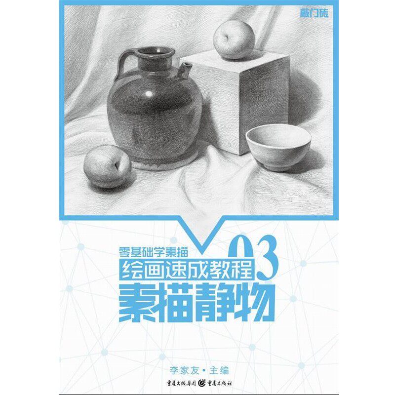 正版包邮绘画速成教程:素描静物李家友重庆出版社9787229111878