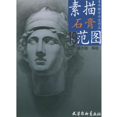 正版包邮素描石膏范图19—美术教学示范作品杨志刚 等编绘天津杨柳青画社9787805036762