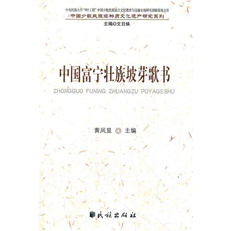 正版包邮中国富宁壮族坡芽歌书 中国少数民族非物质文化遗产研究系列黄风显　主编民族出版社9787105112272