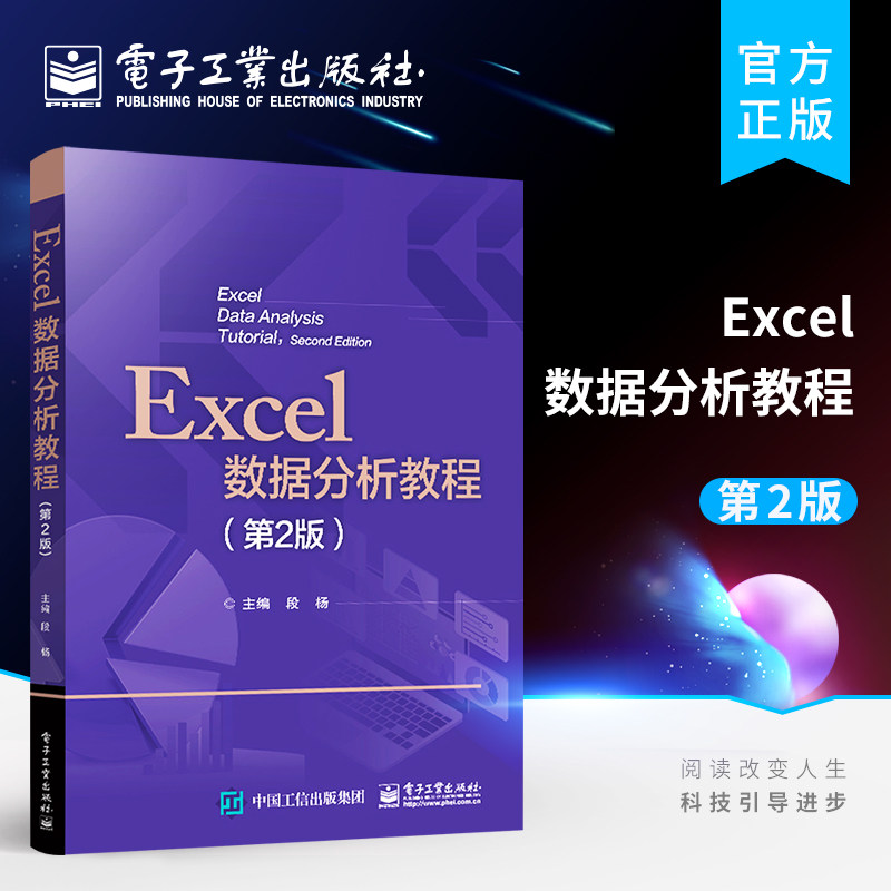 官方正版 Excel数据分析教程（第2版）Excel 2016高级功能使用方法技巧 VBA和Python开发 Excel数据分析入门进阶书籍 段杨 著