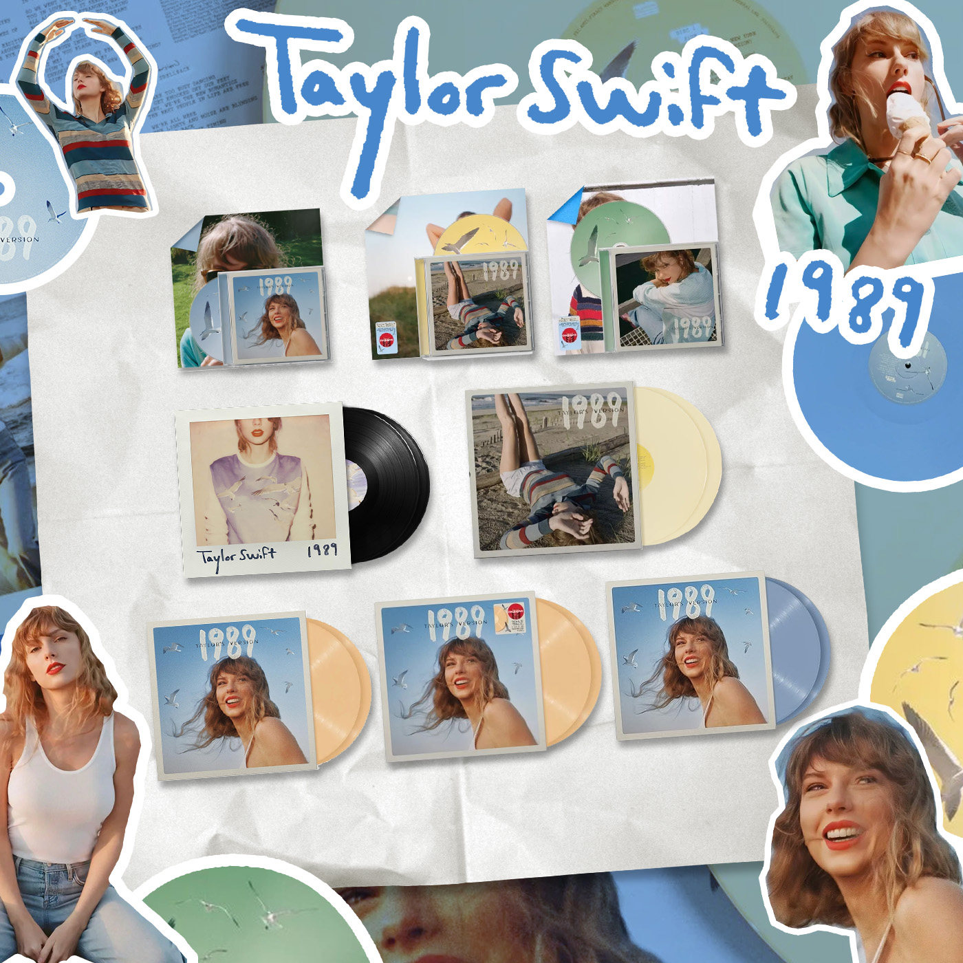 欧版进口Taylor Swift泰勒斯威夫特 霉霉黑胶唱片LP芭酒CD碟+海报