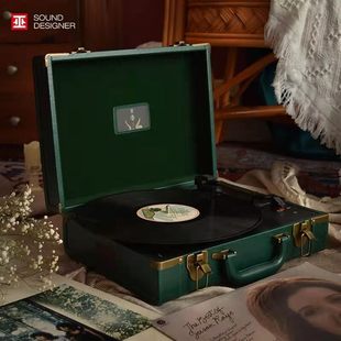 可插耳机 官方正版 复古 便携一体式 1900mini黑胶唱片机 巫wu