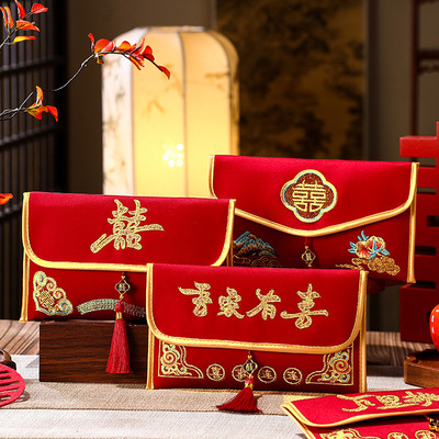 新款结婚刺绣红包3642