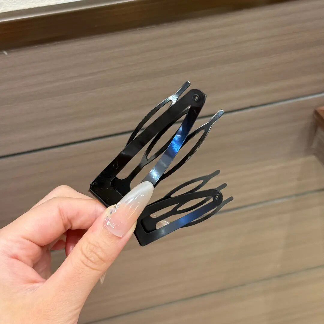 蓬松高颅顶黑色隐形插梳BB夹好用公主头小碎发神器侧边刘海发夹H