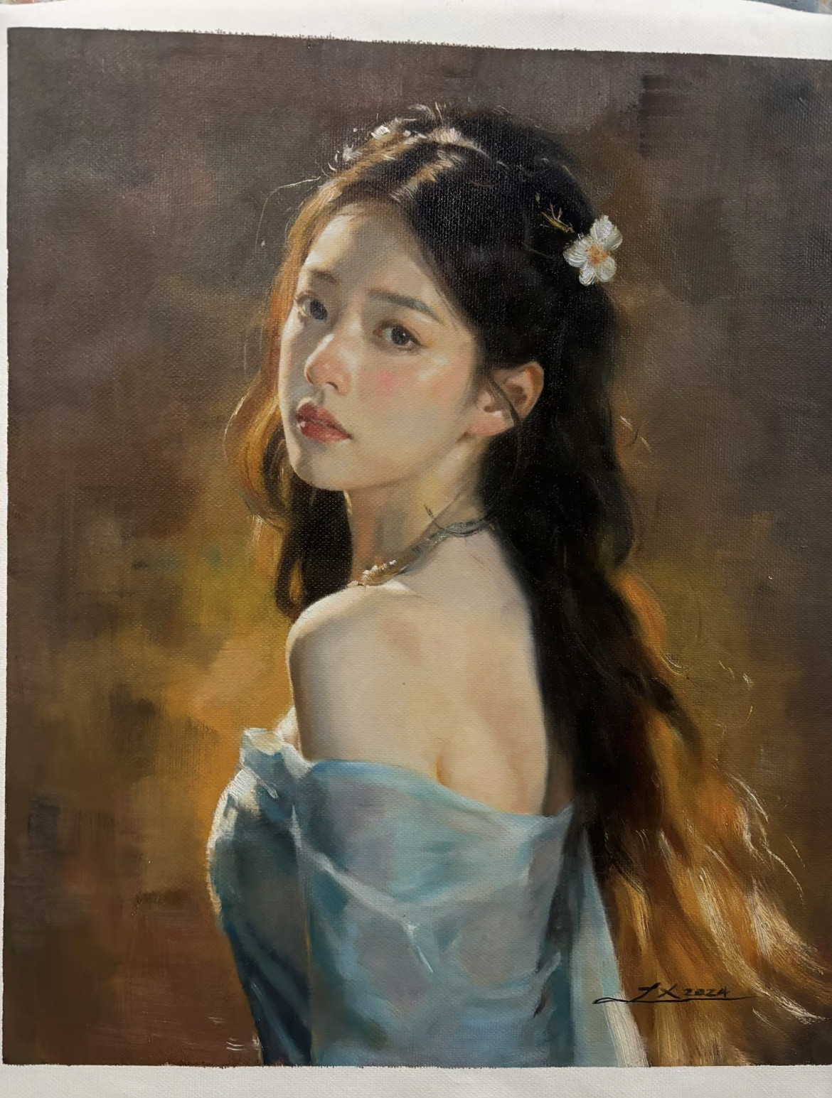 油画定制照片人物转手绘纯手工真人肖像代画风景宠物婚纱照装饰画