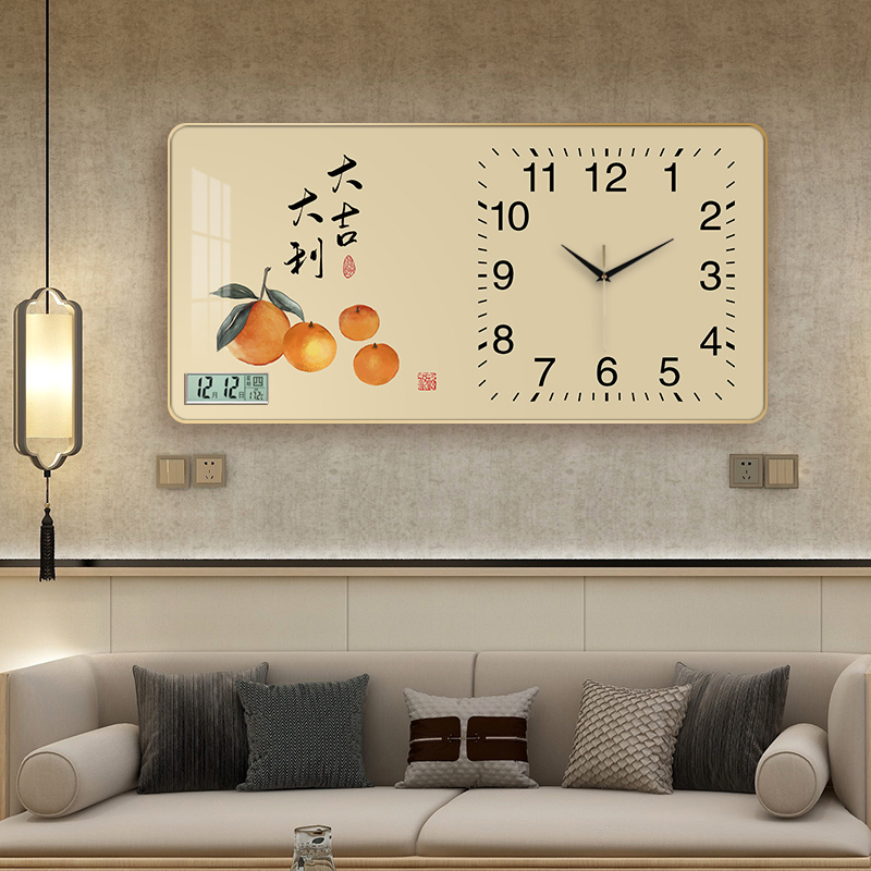 客廳大吉大利平安喜樂裝飾畫掛鐘
