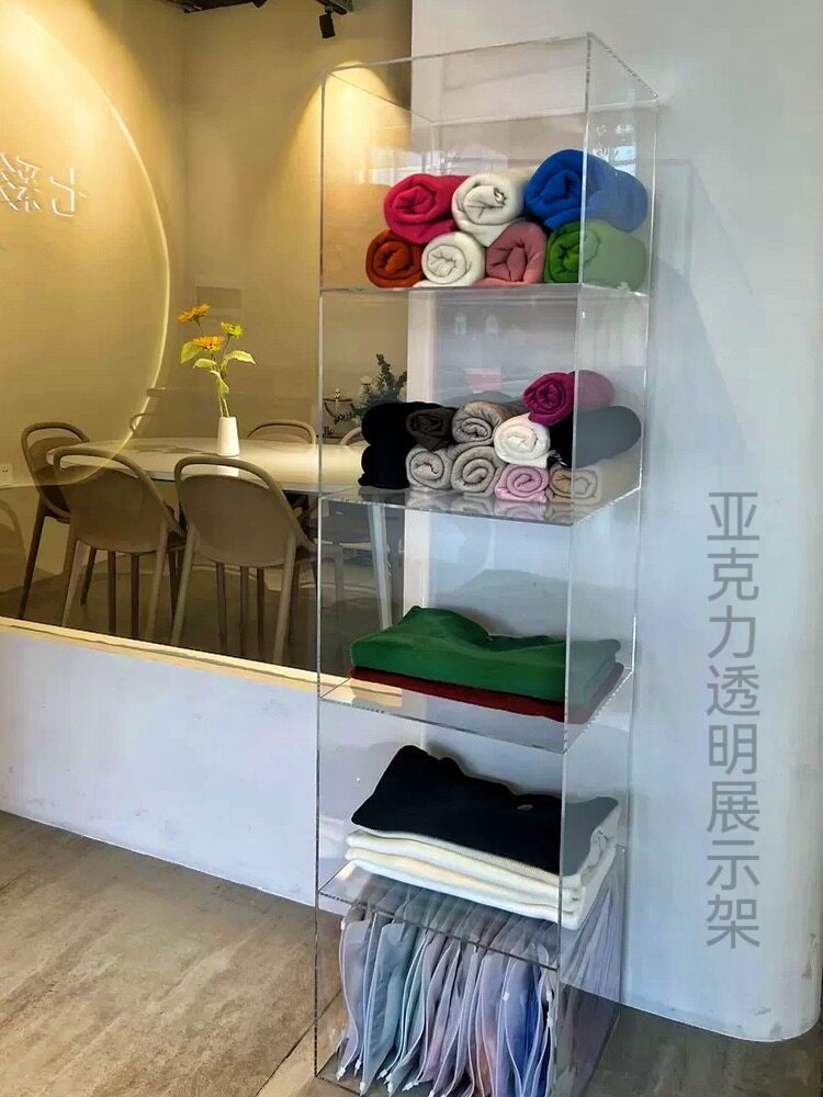 亚克力展示架服装店置物架橱窗摆放鞋服装包包展示柜手办柜饰品柜