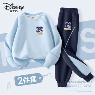 洋气时髦女孩运动服两件套 2025新款 迪士尼男童卫衣校园套装 春秋款