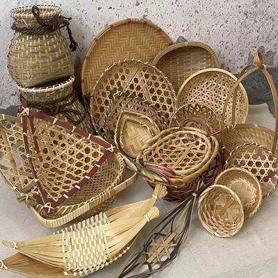 日料刺身摆盘装饰迷你篮子海鲜姿造道具日式竹编篮子摆件