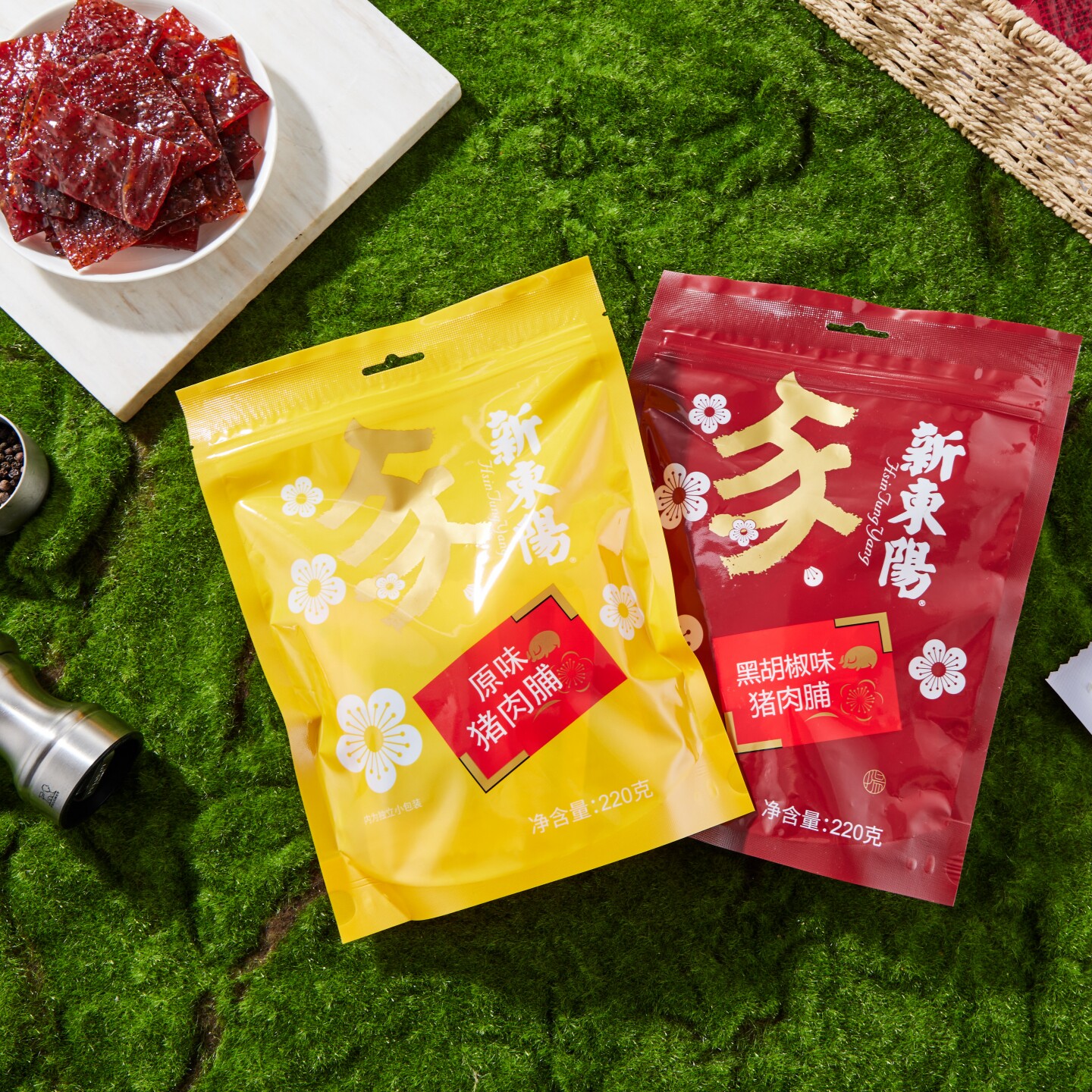 新东阳原味猪肉脯零食肉干肉片休闲零食手撕独立包装密封袋220g*1