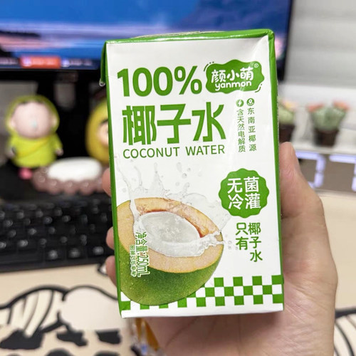 颜小萌椰子水耶子水100%椰子水250果蔬汁夏季夏天喝的饮品饮料