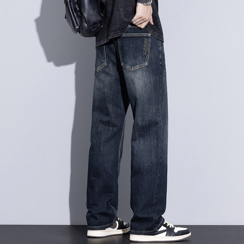 Kuvine美式高街怀旧复古牛仔裤男