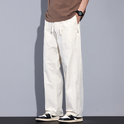 Kuvine夏季美式凉感工装直筒长裤