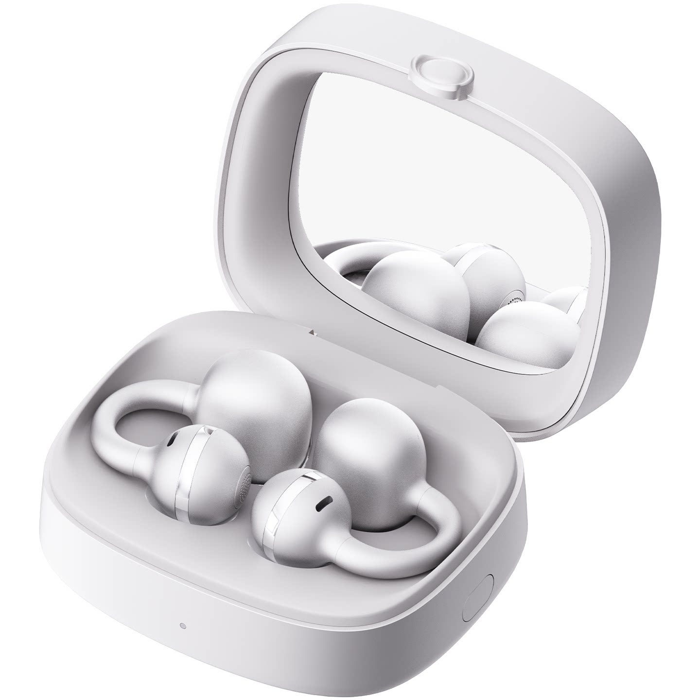 漫步者花再悦影耳夹式蓝牙耳机无线2026新款高音质女生随身补妆镜