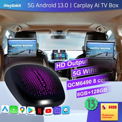 高通骁龙6490 CarPlay Aibox 8+128GB 安卓13.0高端智能盒 5G技术