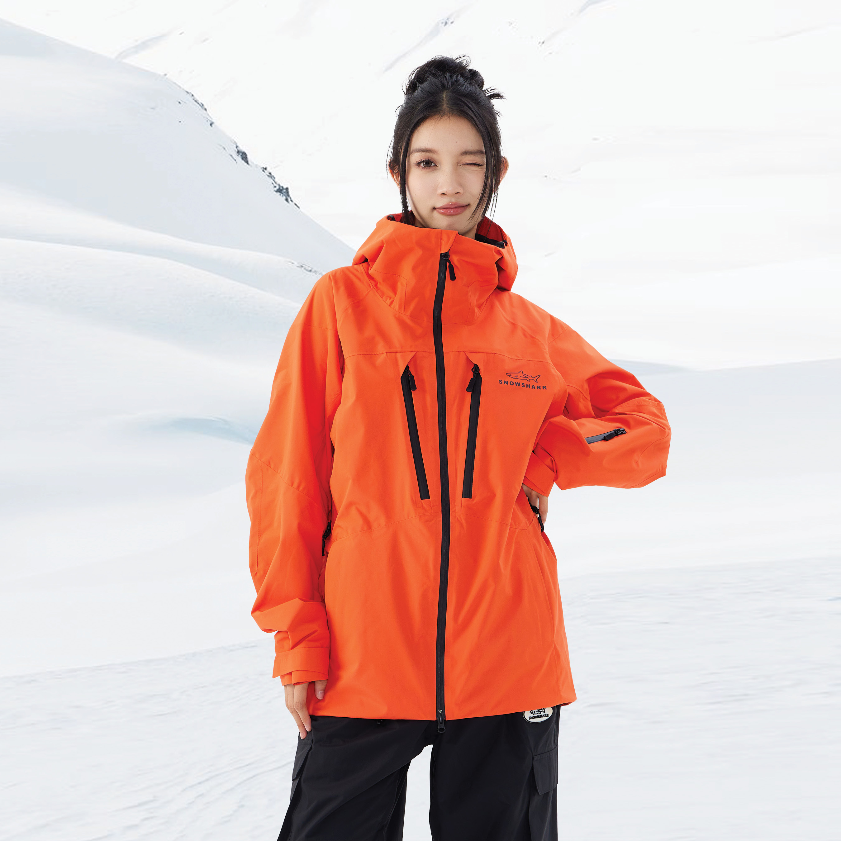 SNOWSHARK滑雪防风3L压胶单壳