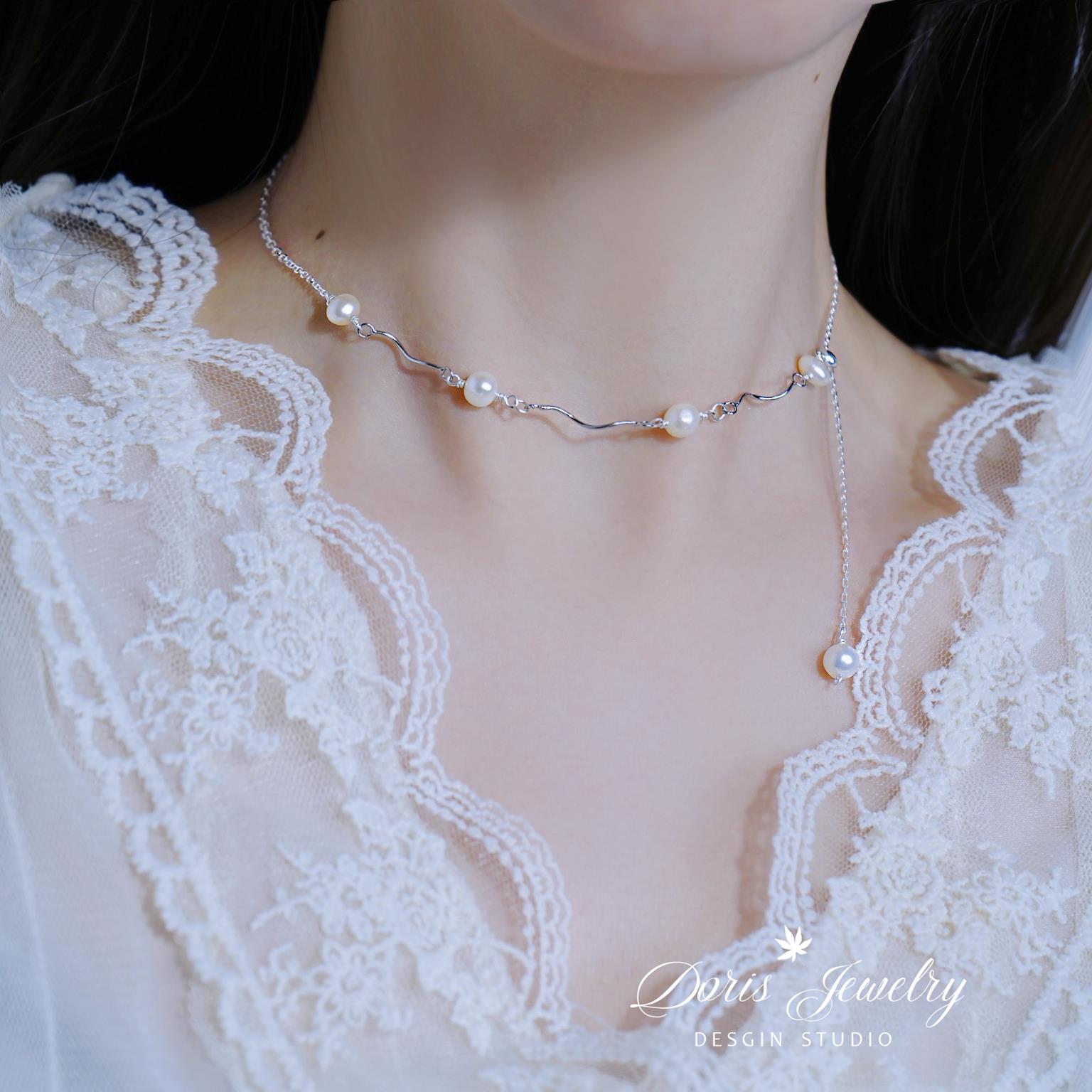 Mavis格蕾丝 原创设计纯银珍珠项链女轻奢小众高级感锁骨颈链配饰