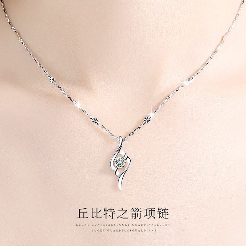 S999纯银项链秋冬配饰女锁骨链2025轻奢小众高级纪念日生日送女友