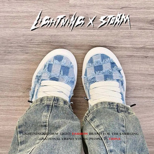 LIGHTNINGXSTORM闪电板鞋男款2025新款秋冬爆款潮流百搭休闲鞋子