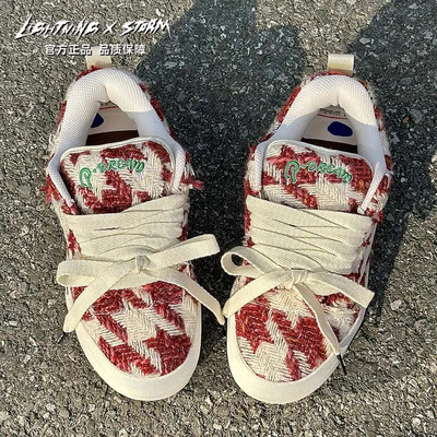 LIGHTNINGXSTORM闪电板鞋男款2026新款秋冬爆款百搭休闲面包鞋子