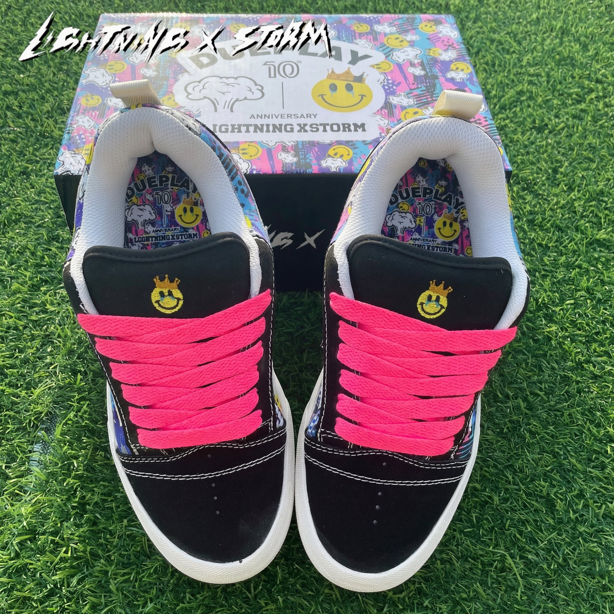 LIGHTNINGXSTORM闪电板鞋男款2026新款春季百搭黑色鞋子美式高街