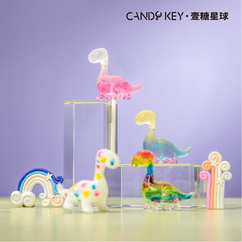 CANDY KEY手工4D立体恐龙糖科技馆恐龙糖醇棒棒糖儿童节礼物