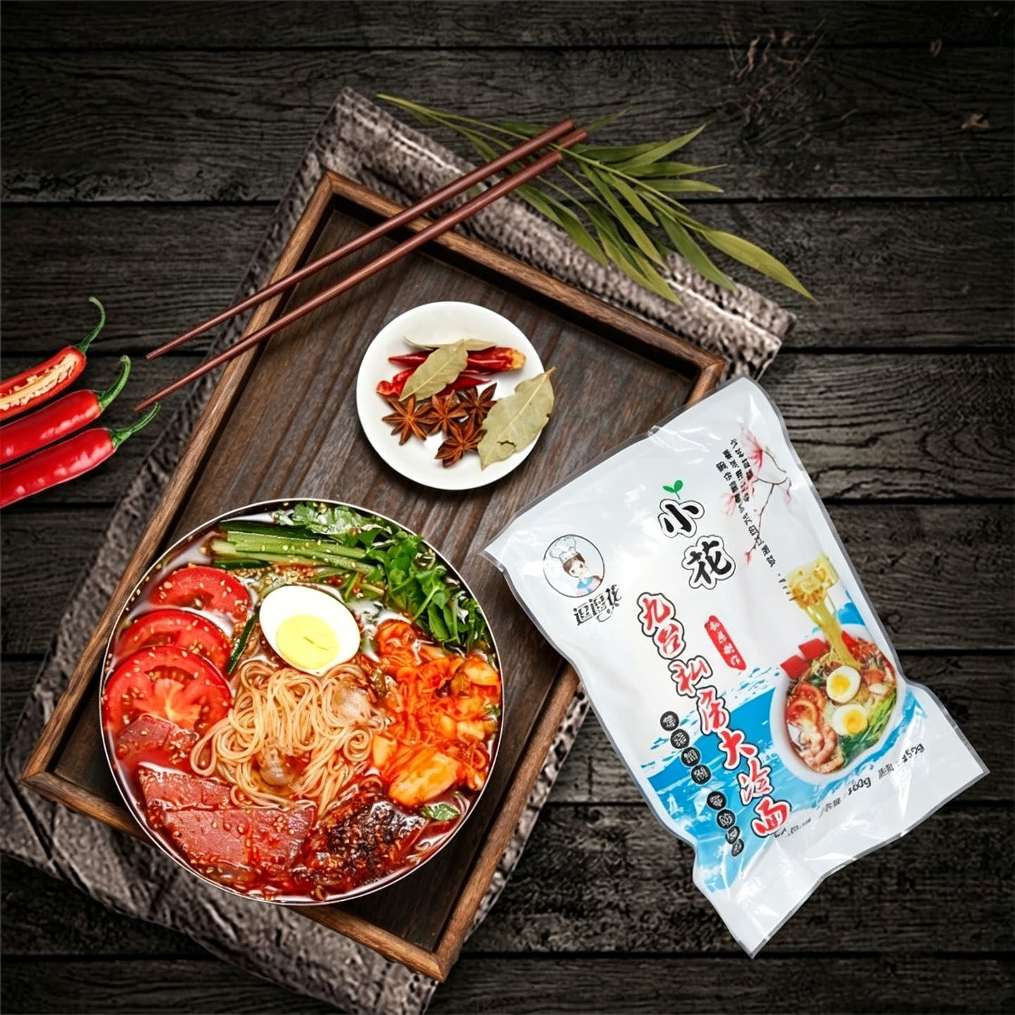 小花冷面九台私房手工延吉东北特色网红速食散装真空袋装朝族冷面