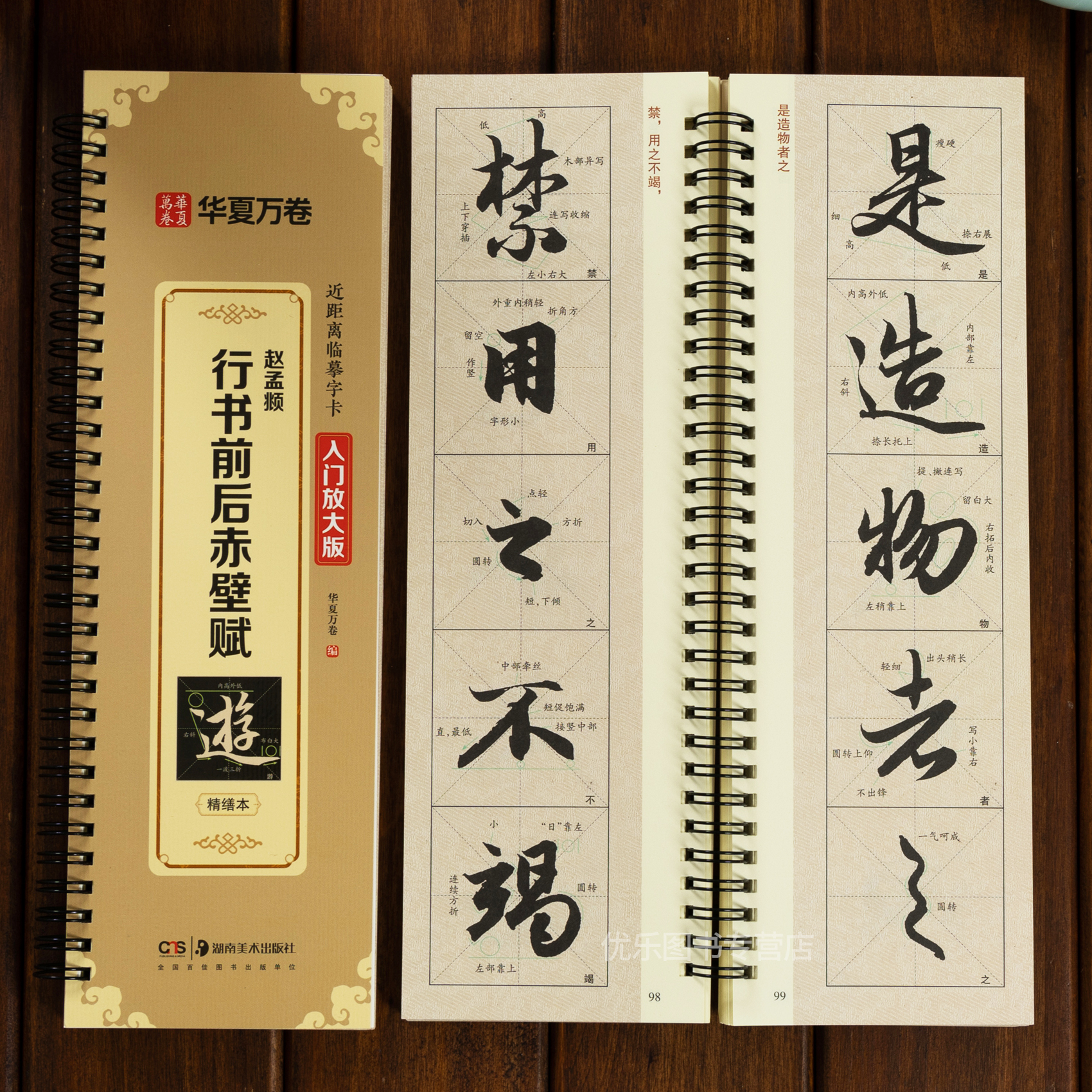 赵孟頫行书前后赤壁赋近距离临摹字卡入门放大版米字格精修视频讲解赵孟俯行书洛神赋赵孟頫字帖毛笔临摹赵孟俯前后赤壁赋行书字帖