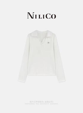 NILICO【菁英】经典小V翻领零压力通勤上衣