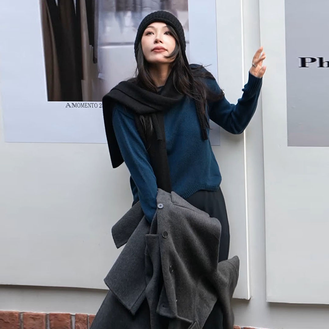NILICO陈媚【漫雾 】慵懒绵羊毛减龄软糯保暖毛衣