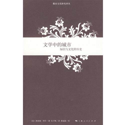 【正版书籍】 文学中的城市:知识与文化的历史 (美)利罕 著,吴子枫 译 上海人民出版社