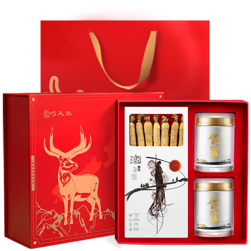 巧天然人参鹿茸礼盒高端送礼